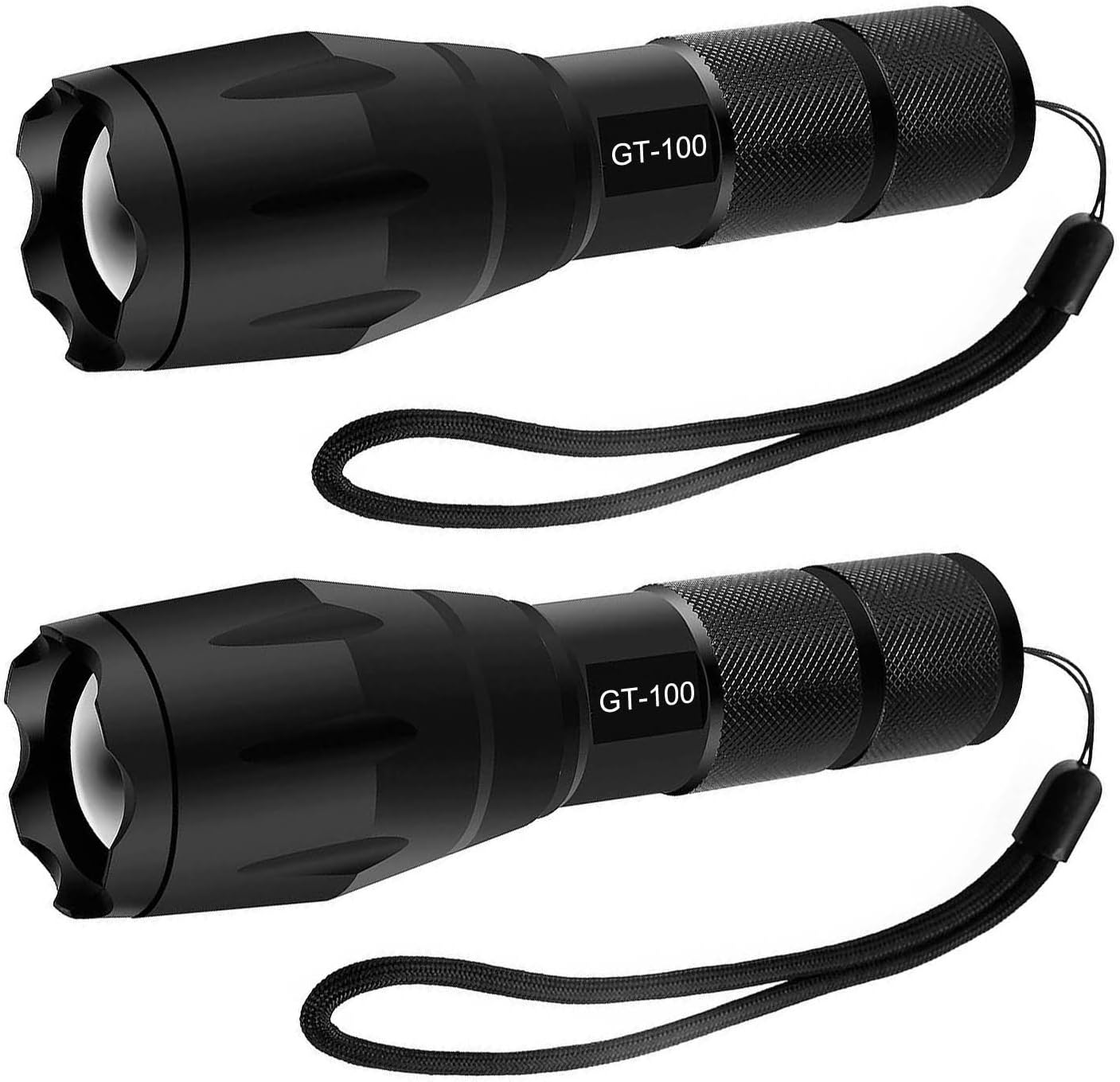ABUNRO Portable Tactical LED Flashlight Ultra Bright T6 led Torch Hand Light Adjustable Focus and 5 Light Modes