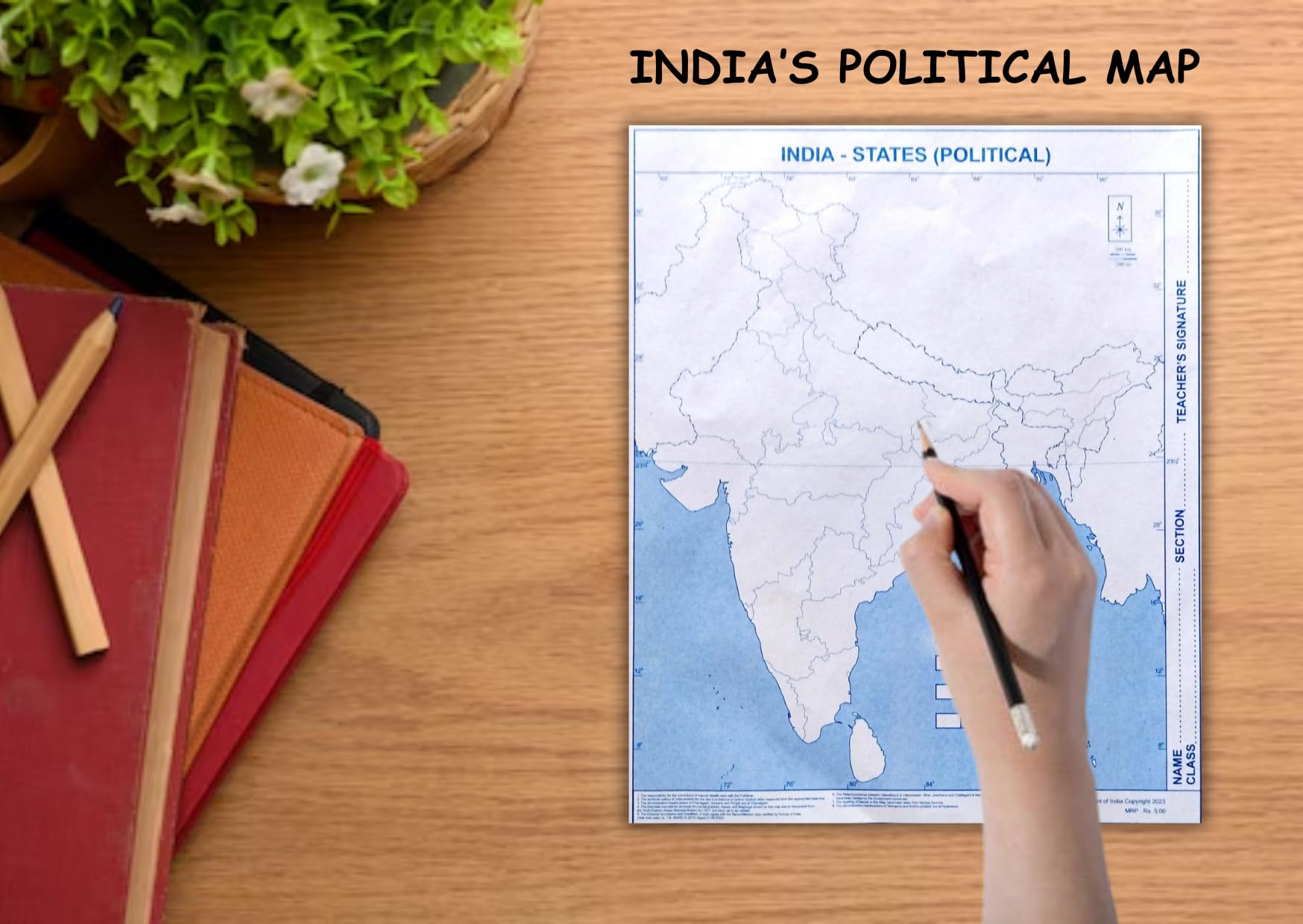 India and World's OutLine Map (100 Nos) : Set of 4 (25 each type Nos) 4