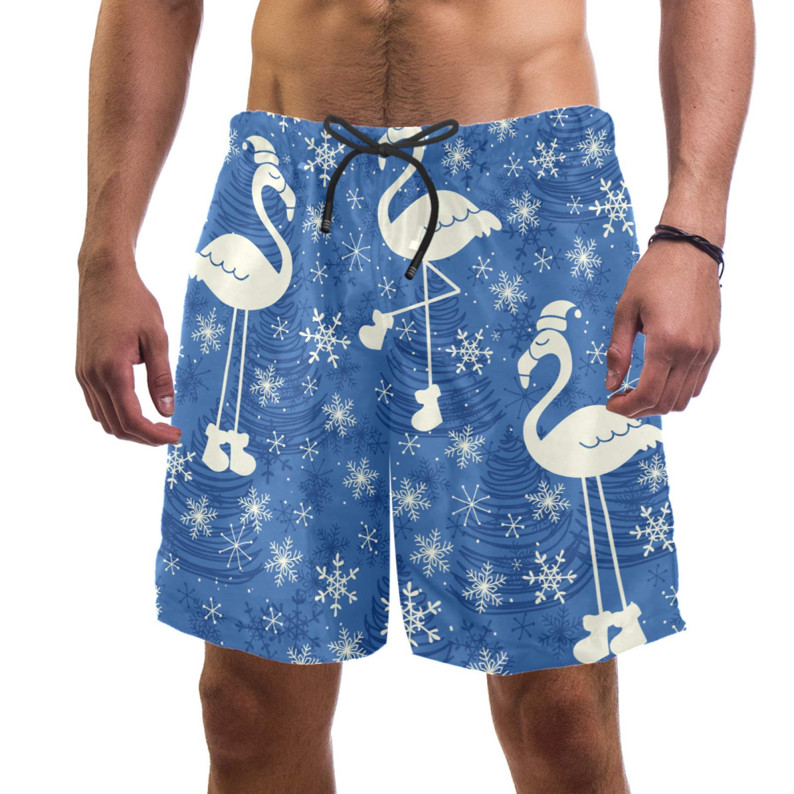 Short de bain pour homme imprimé flocon pour la plage et piscine