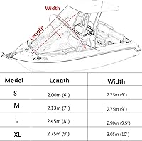 Vista 3 de Sombra de lazo en T para cubierta de barcos (6 x 9 pies)