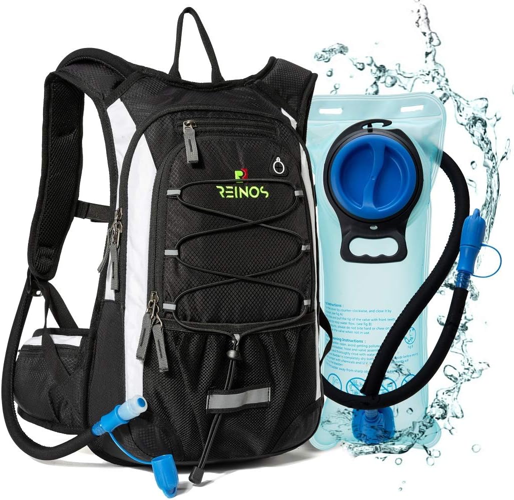 REINOS Hydration Backpack with 3L Bladder for Men & Women, Daypack with Thermal Insulation | Great for Hiking, Running, Cycling, Camping, Skiing, Outdoor Activities