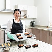 Vista 5 de Lawei Mini molde antiadherente de 6 piezas – molde de acero al carbono de 3.5 x 6 pulgadas, moldes para pan y tostadas, pequeños moldes para hornear