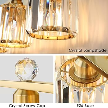 KunruiTAI 3-Light Gold Bathroom Light Fixtures,Modern