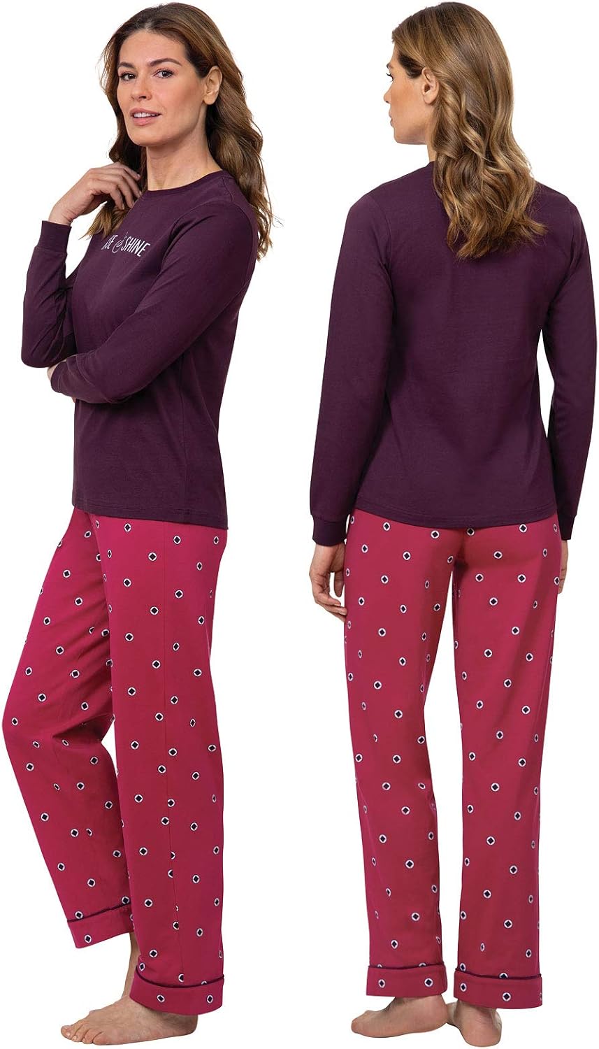 PajamaGram Pajamas for Women - Women's Pajamas, Graphic Top, 100% Cotton - Image 2