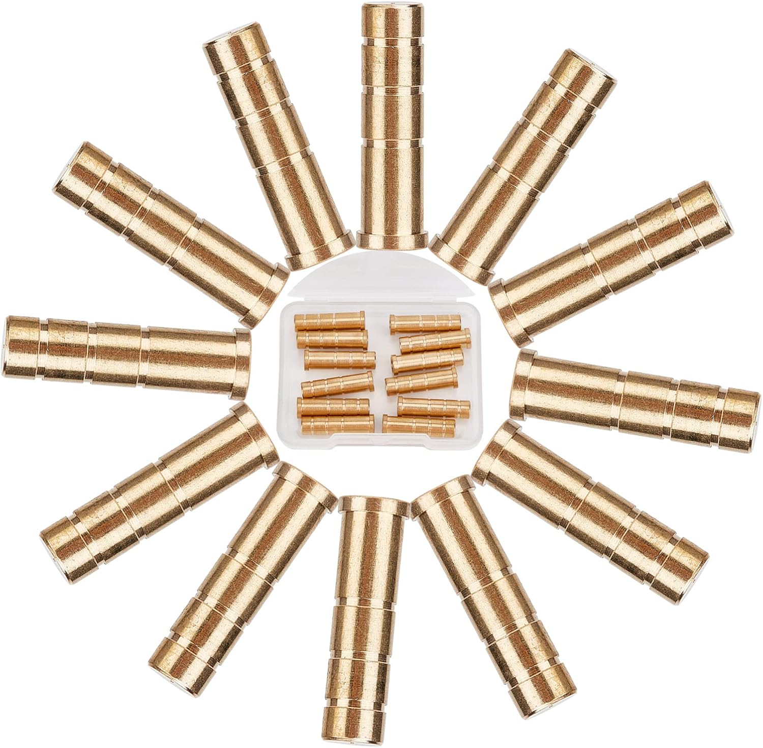 AMIJOUX 12 Pack Arrow Inserts, Archery Arrow Aluminum Inserts for ID 6