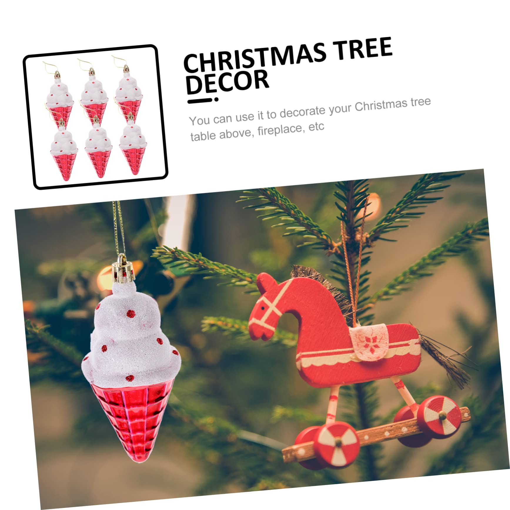 Cabilock 4 Set Di Decorazioni Per Lalbero Di Natale Palline Di Natale in Feltro Ornamenti Girevoli Decorazioni Per Feste Pendenti Di Natale Unici 6 Pezzi * 4