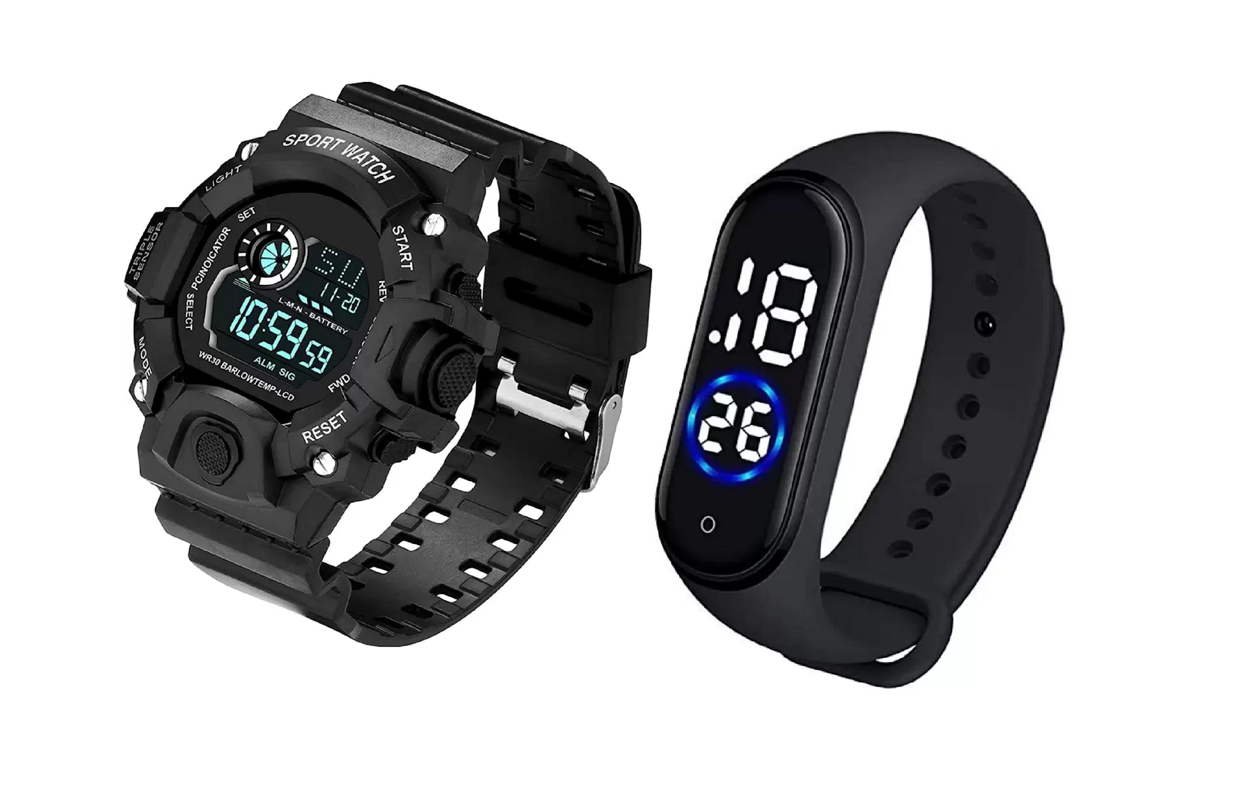 ZUPERIA Digital Watch Shockproof Multi-Functional Waterproof Digital Sports Watch for Mens Boys Kids Pack of 2 (B0CB8LPSTW) Amazon Price History, Amazon Price Tracker