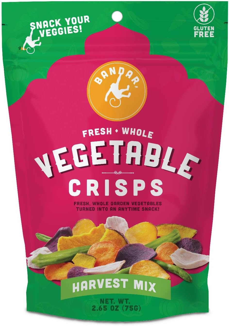 Bandar Foods Crisped Harvest Vegetables, 2.65 Ounce