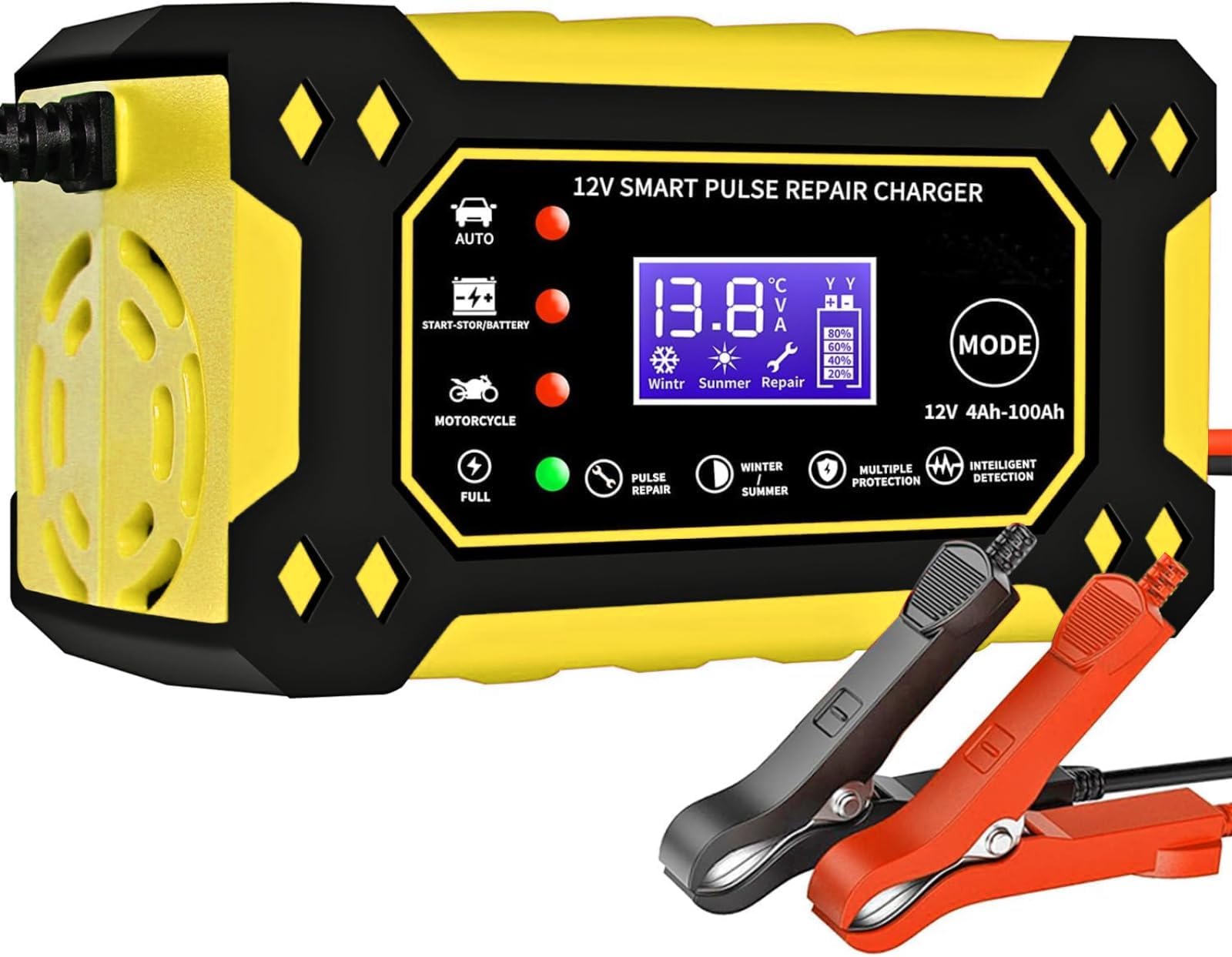 Cargador de Bateria de Auto 12V 6A,Portatil Cargador de Baterías ...