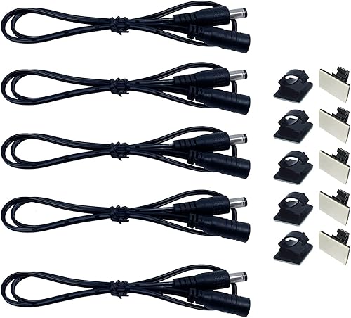 Miniatura 3 de Litever Kit de 6 barras de luz para debajo del gabinete, kit de iluminación LED de luz diurna 5000K paquete de 5 cables de extensión delgados de 20