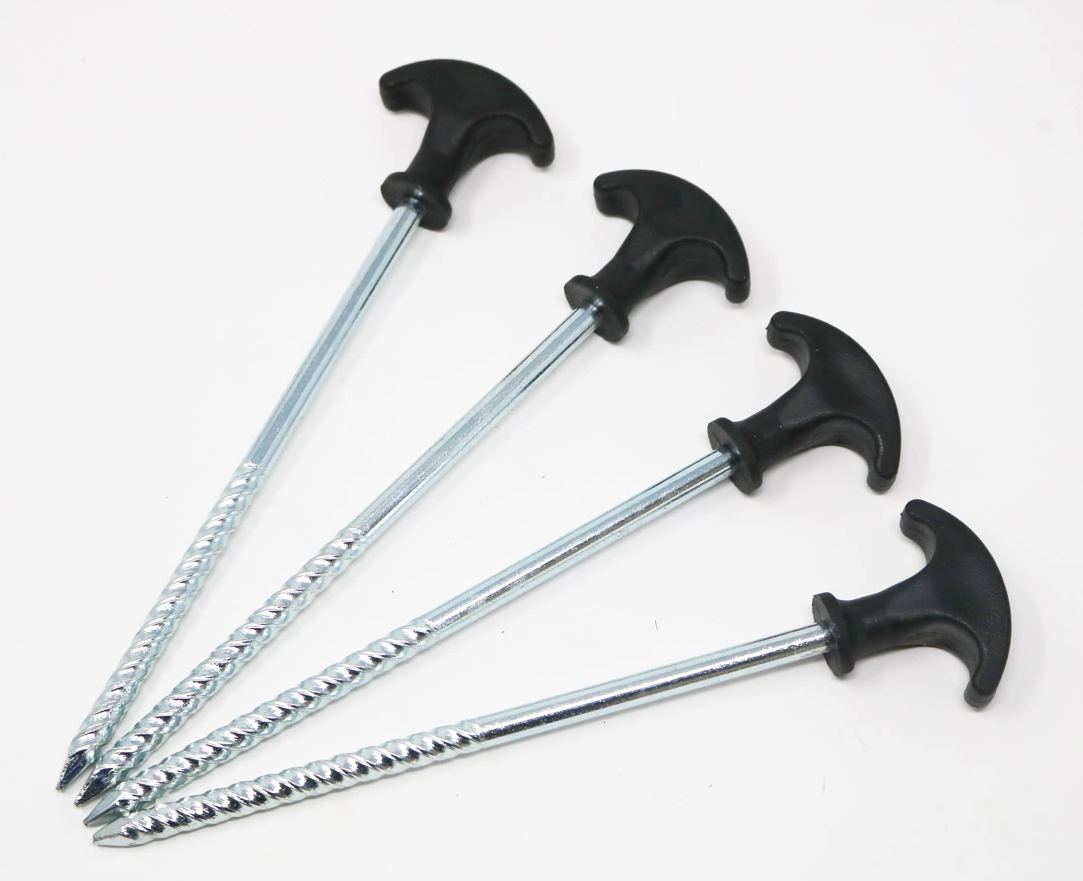 fiXte Heavy Duty Tent Pegs Bivvy Screw Ground Stake Camping Sheet Stakes Fishing Garden (4)