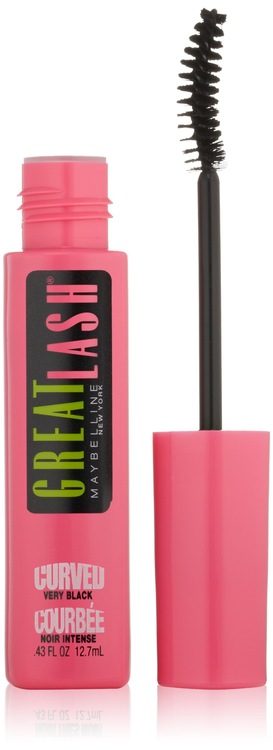 Maybelline New York Great Lash Mascara, Curved Brush, Very Black, 0.43 Fluid Ounce