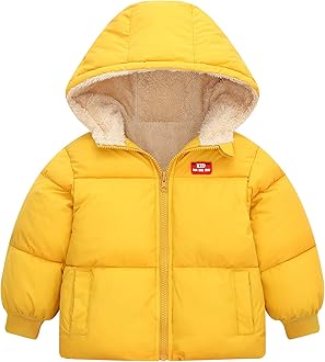 Vmterliya Baby Winter Coats, Outerwear for Toddler Kids Infants Boys Girls Light Puffer Warm Hooded Down Jacket for 2-7 Years