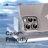 Vista 261 de Misea [3+1] for iPhone 14 Pro/iPhone 14 Pro Max Camera Lens Protector Bling, 9H Tempered Glass Camera Cover Screen Protector Metal Individual Ring