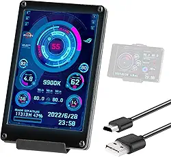 3 5 Polegadas Tela LCD IPS para Sub-Tela de Monitoramento CPU e GPU Suporta Raspberry Pi Wins Linux Alimentado via USB com Múltiplos Temas Fácil do Computador