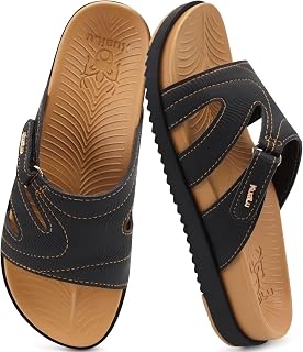 KuaiLu Womens Dressy Sandals Lightweight Cushion Slides with Arch Support | Orthopedic Foam Sport Recovery Walking Slippers Plantar Fasciitis