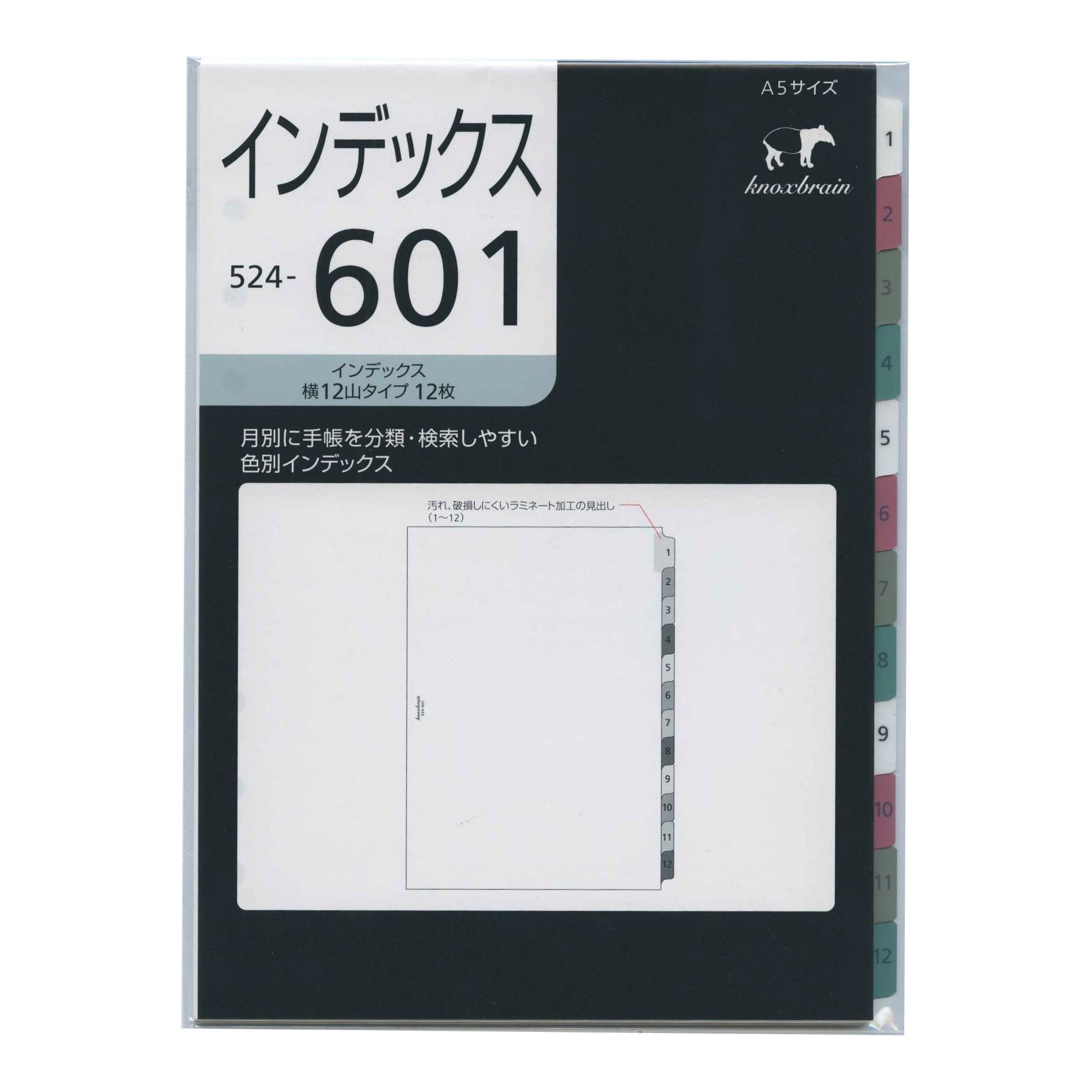 Amazon.co.jp: A5サイズ インデックス横12山タイプ システム手帳
