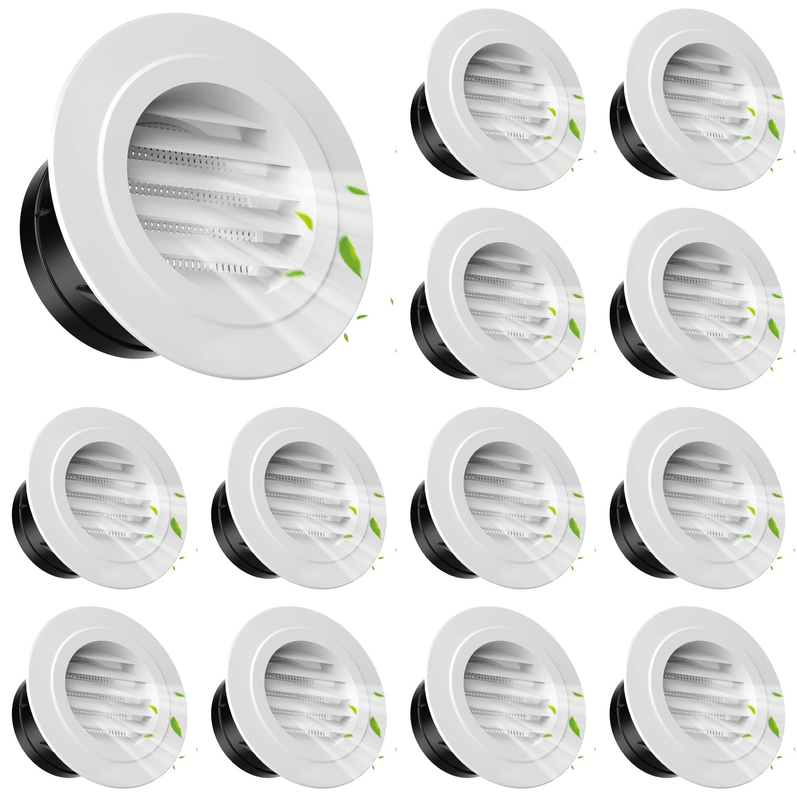 13 Pezzi Griglia Ventilazione ABS per Ufficio e Pareti Esterne