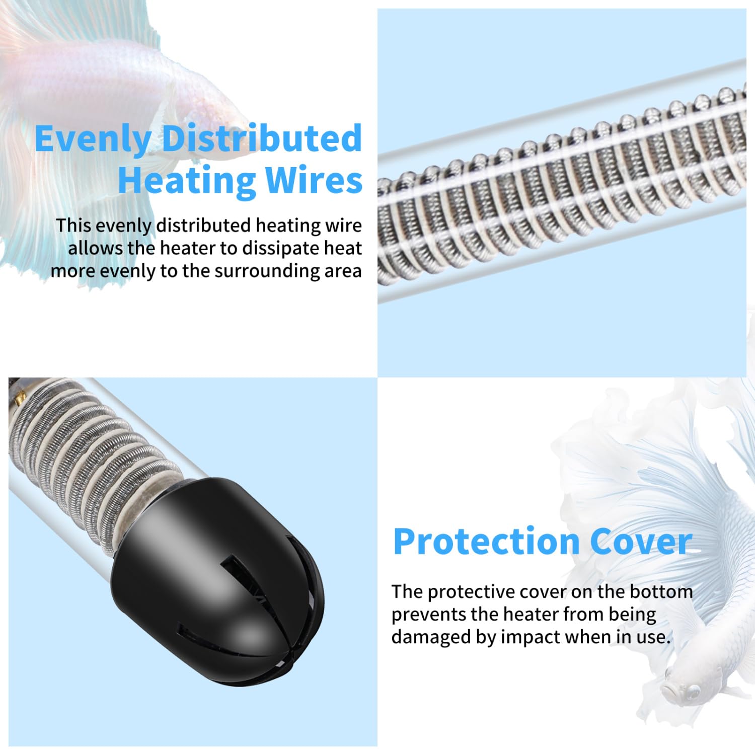 Riscaldatore Per Acquario Da 50W - Termostato Regolabile Con Display Per Pesci Felici - Foto 3