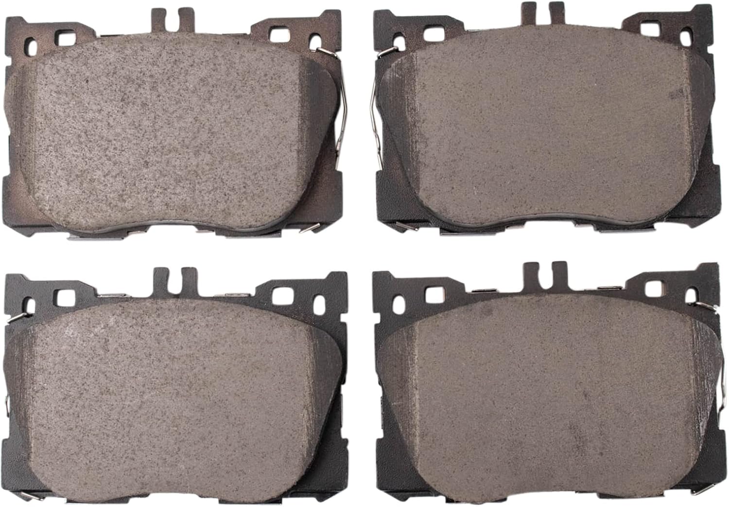 TRQ Front Ceramic Brake Pad Set Includes Contact Point Grease Hardware Compatible with 17-18 Mercedes Benz C43 AMG 2016 C450 AMG 16-18 GLC300 4Matic Sport Package 17-18 GLC43 AMG 17-18 E43 AMG