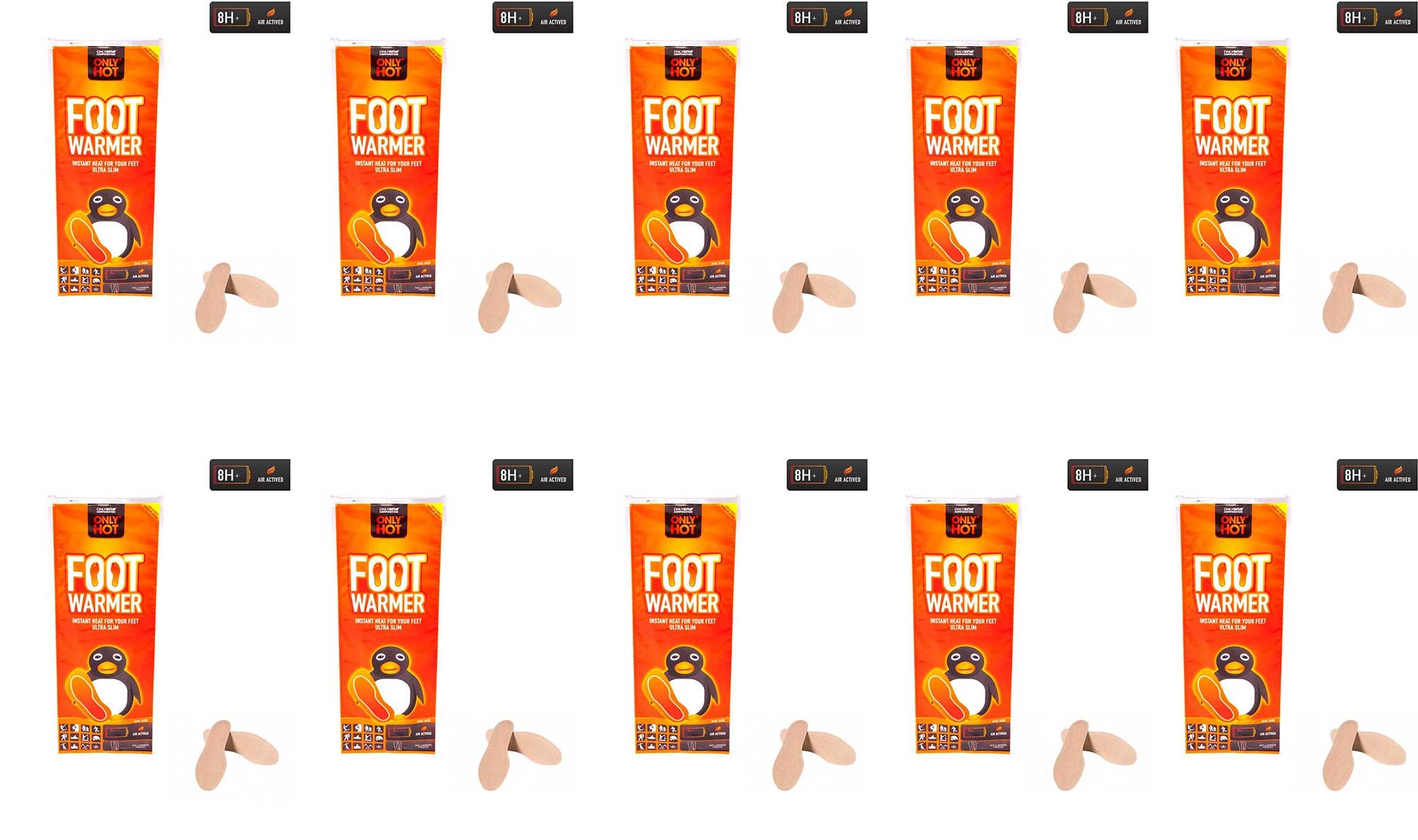 Offre 10 paires Semelles chauffe-pieds foot Warmer Sport Only hot chauffante