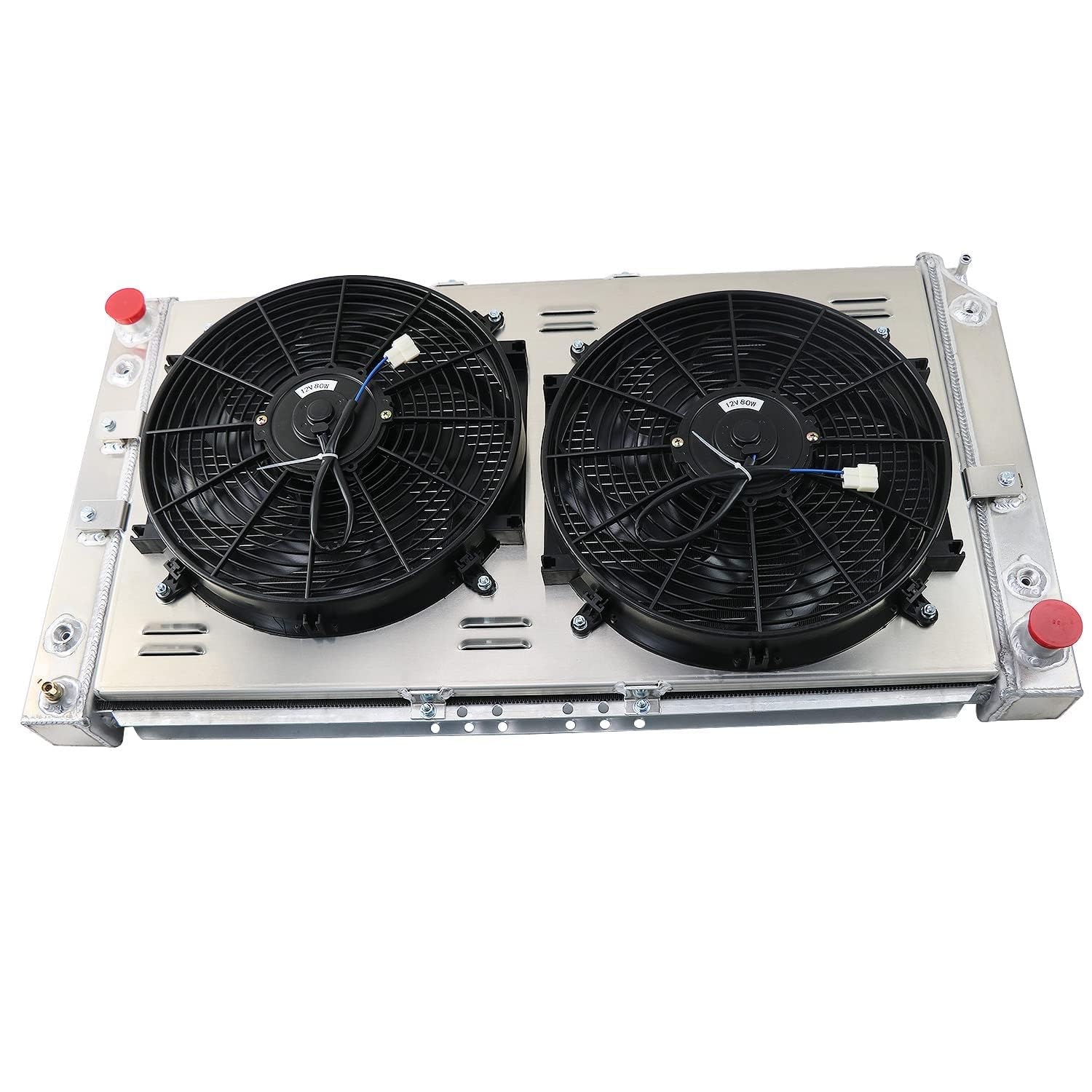 Car Radiator 3-Row Aluminum Radiator & Dual Fan Combo For 1994-1996 ...