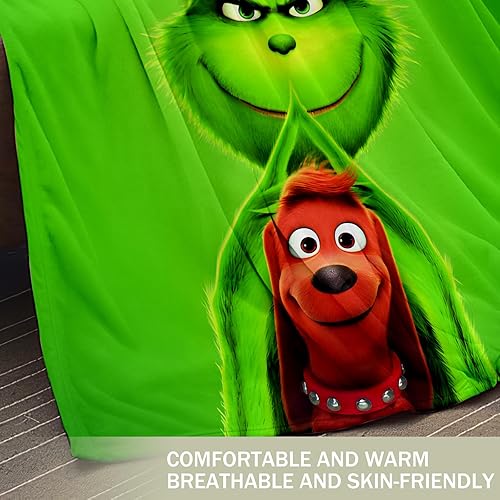 Miniatura 5 de Manta de franela de 60 x 50 pulgadas, manta de forro polar de felpa de dibujos animados, manta suave y acogedora con aire acondicionado, para todas
