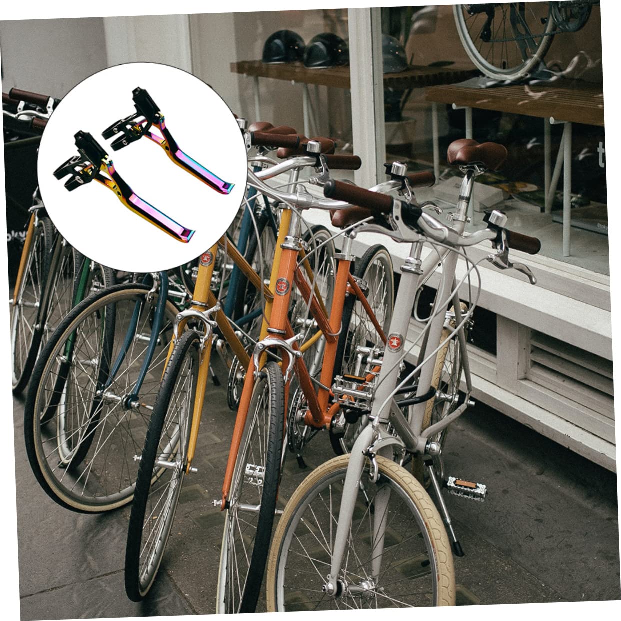 BESPORTBLE 1 Paio Leva del Freno della Bicicletta Bici da Strada Manubrio Bar Leve Freno Freno Frizione Leva A Mano Biciclette Bicicleta Kid Bike Mountain Bike Leva del Freno in Lega di