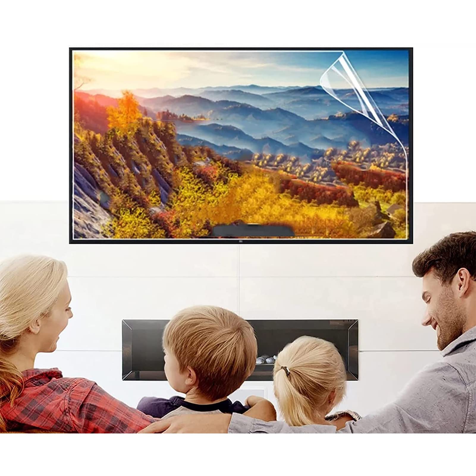 Wielofunkcyjny ochraniacz ekranu telewizora 27–75 cali, odporny na zużycie i zarysowania, łatwy w instalacji i czyszczeniu (wersja HD)