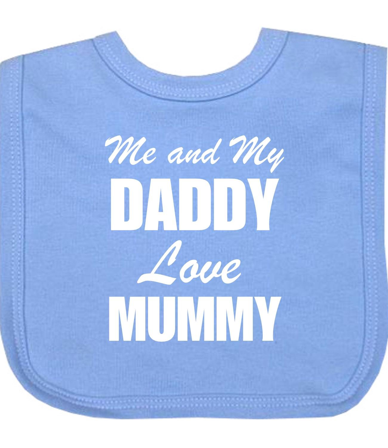Babyprem Men's Sky Blue Baby Bib Me And My Daddy Love Mummy Clothes Cotton Boy Blue