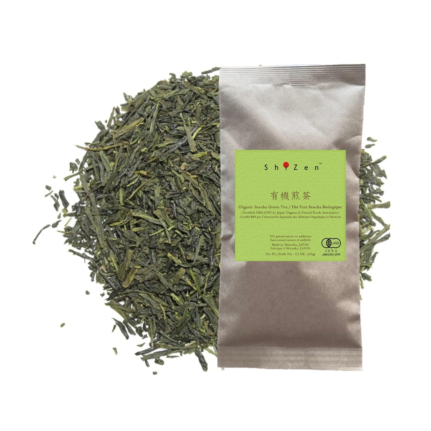 Organic Sencha Green Tea Loose Leaf from Japan - ShiZen Tea (Organic Sencha Superior 100g)