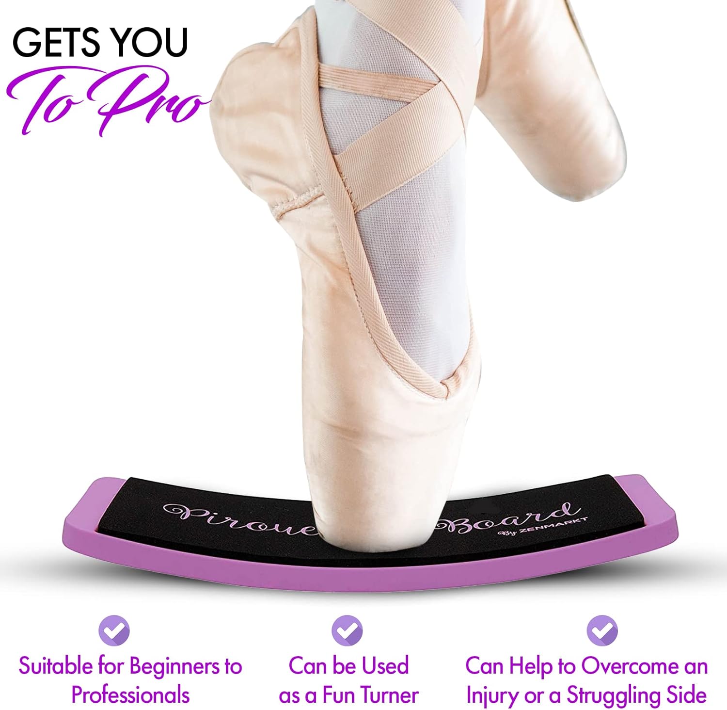 Zenmarkt Turning Boards for Dancers - Ballet Spin Boards for Dancers, Ice Skaters, Cheerleaders, and Gymnasts - Specially Designed to Improve Your Turns, Balance, and Stability - Home Dance Equipment