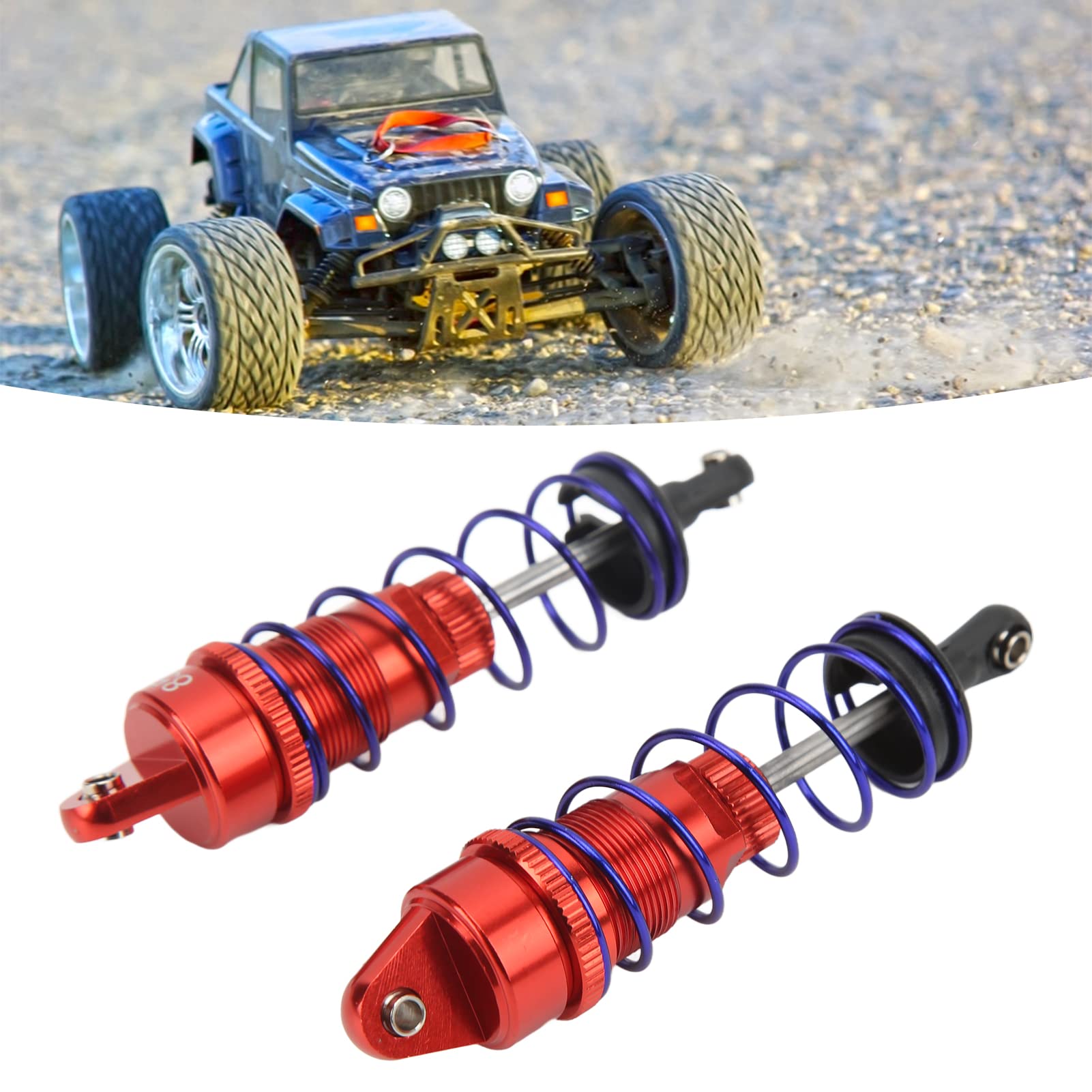 Tyenaza 2 Amortiguadores De Aleación De Aluminio Para Coche RC | Piezas De Mejora Ajustables Con Aceite Para 1/10
