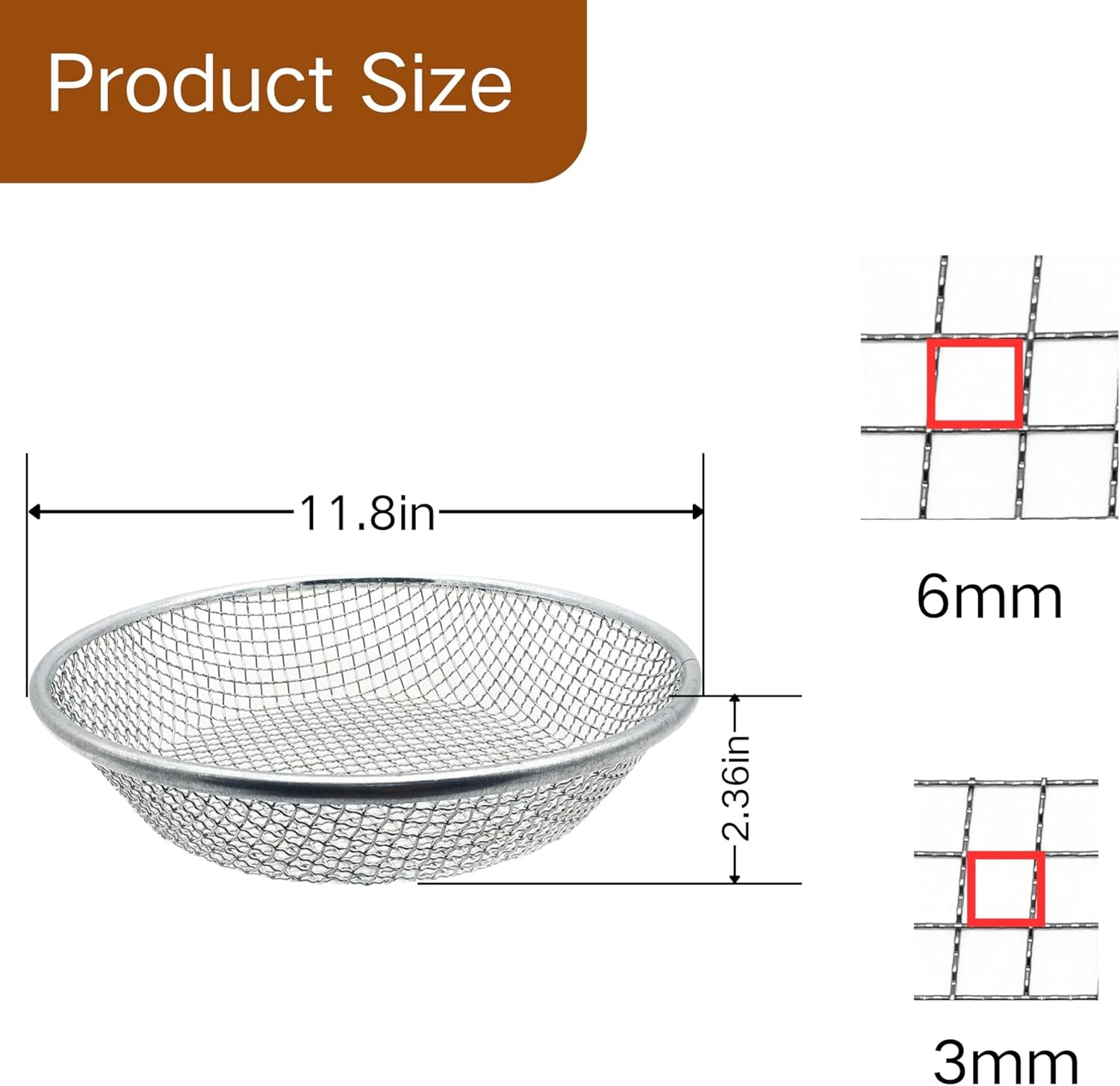 2PCS Soil Sifter for Gardening, Rock Sifter for 5gallon Bucket, Dirt Sifter Compost Sifter, Sifter for Gravel Sawdust Vermicompost 2PCS(1/4in,1/8in)