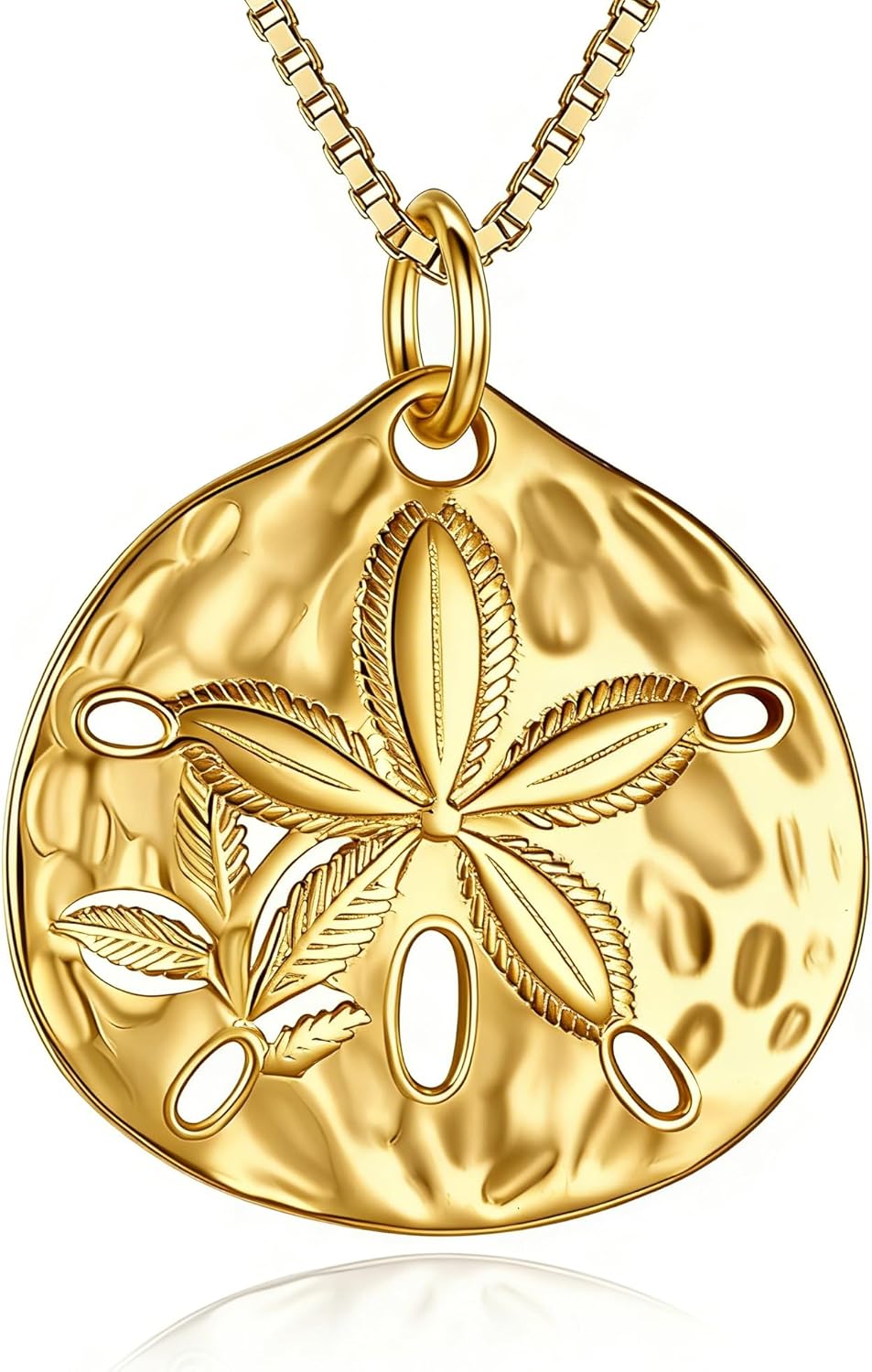 Sand Dollar Necklace for Women 925 Sterling Silver Ocean Beach Jewelry Sea Life Pendant for Nature Lovers