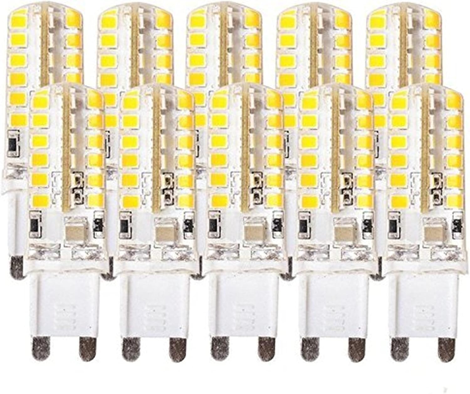 10X G9 LED Bulb SMD 2835 G9 4W 48 LEDs Corn Light 220V 360 Degree Replace Halogen Lamp 48LED AC 200-240V (Color : Cool White)