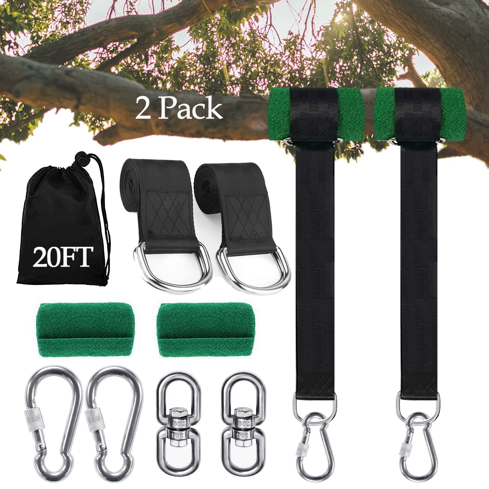 Buy Werfeito Extra Long Tree Swing Straps, 3FT/10FT/20FT/30FT Tree