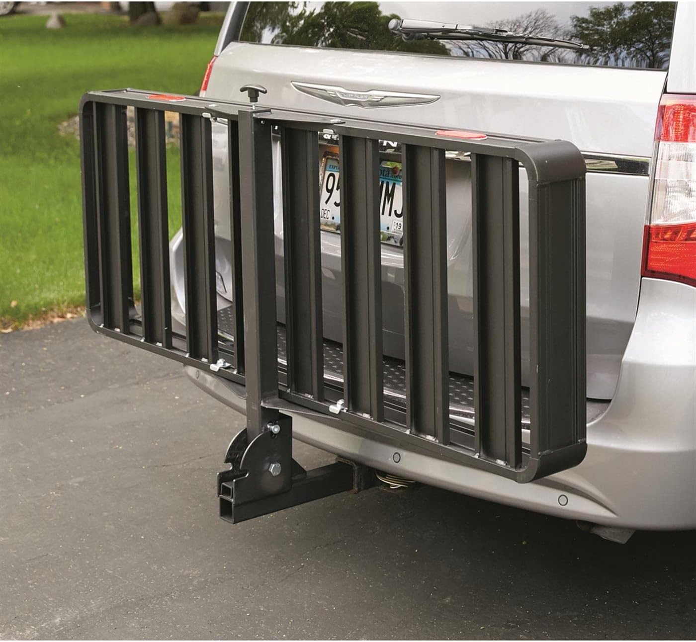Guide Gear Folding Utility Trailer, Hitch Cargo Carrier, Truck Camping, Aluminum