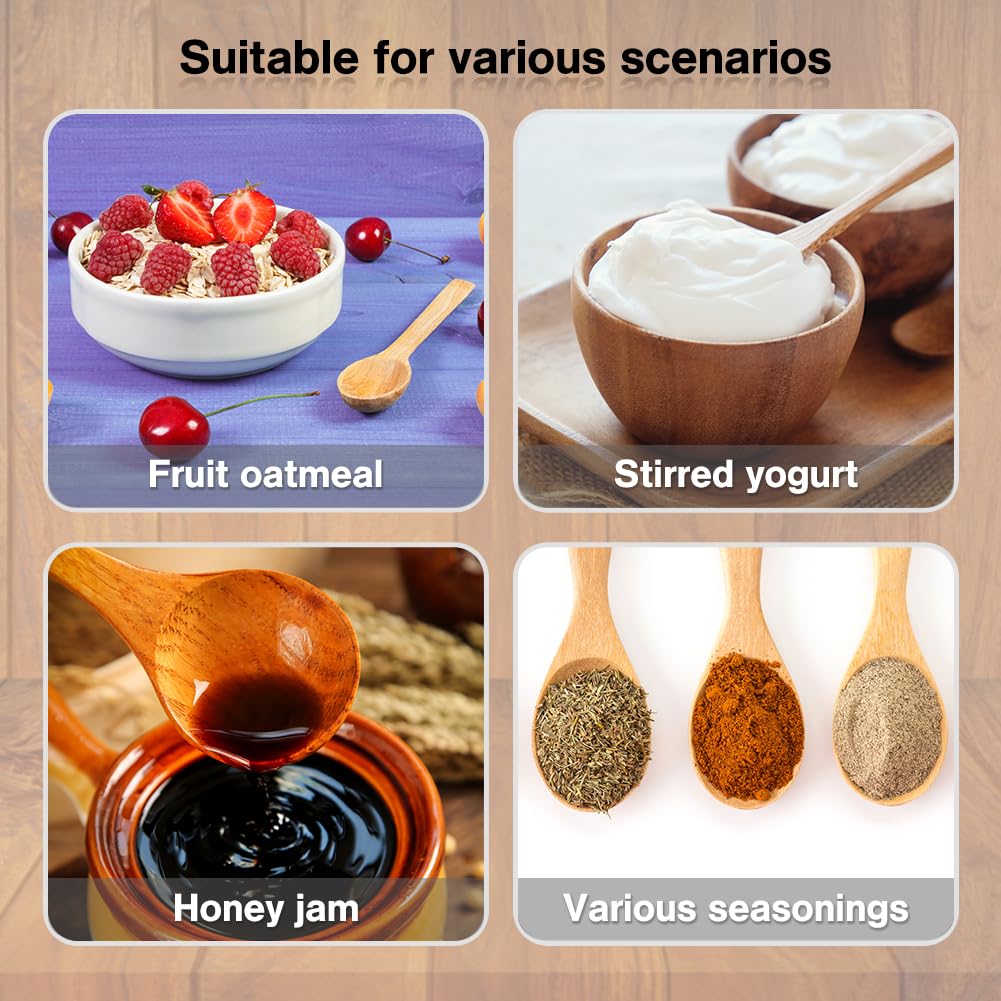 50 Mini Cucchiai Di Legno - 6.8x2.4cm, Per Spezie, Zucchero, Caffè - Foto 11