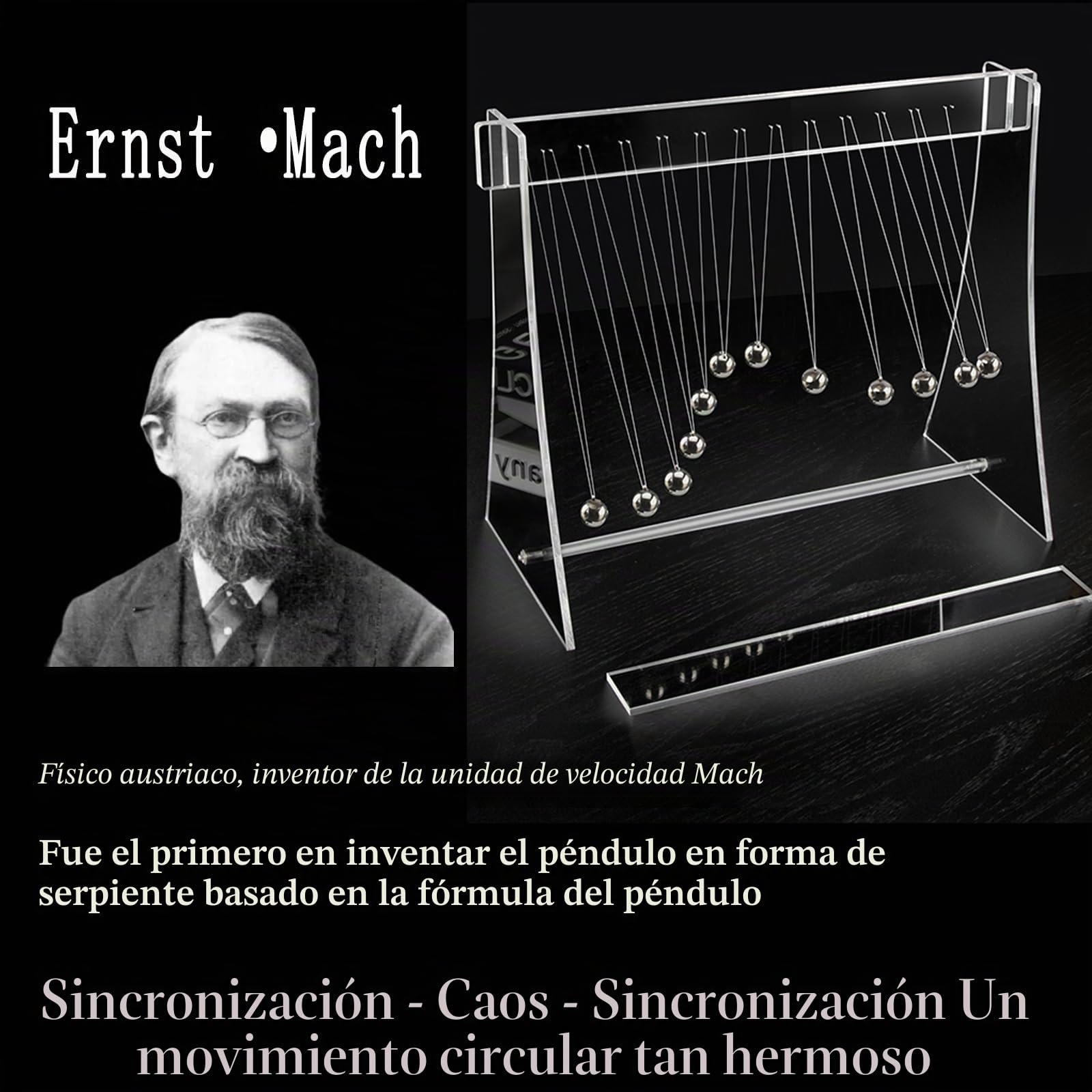 Decoración de escritorio de ciencias físicas con ondas de péndulo: 12 bolas, no la cuna de Newton