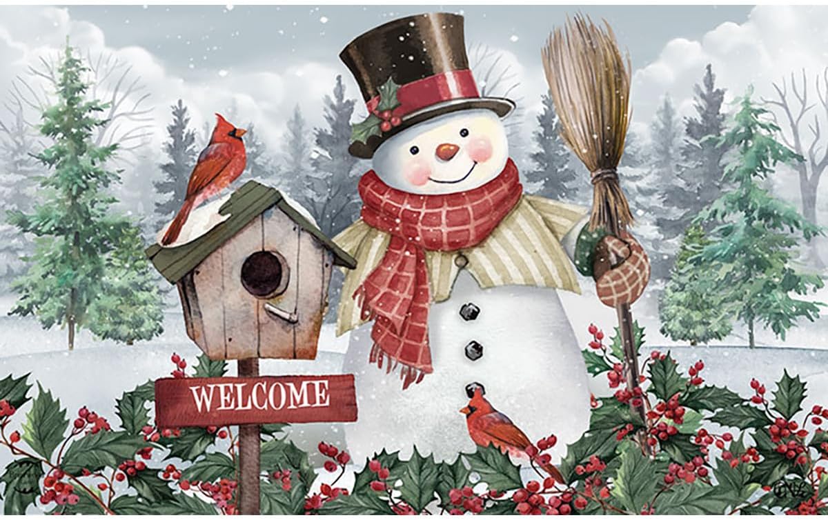 Briarwood Lane Jolly Snowman Welcome Doormat