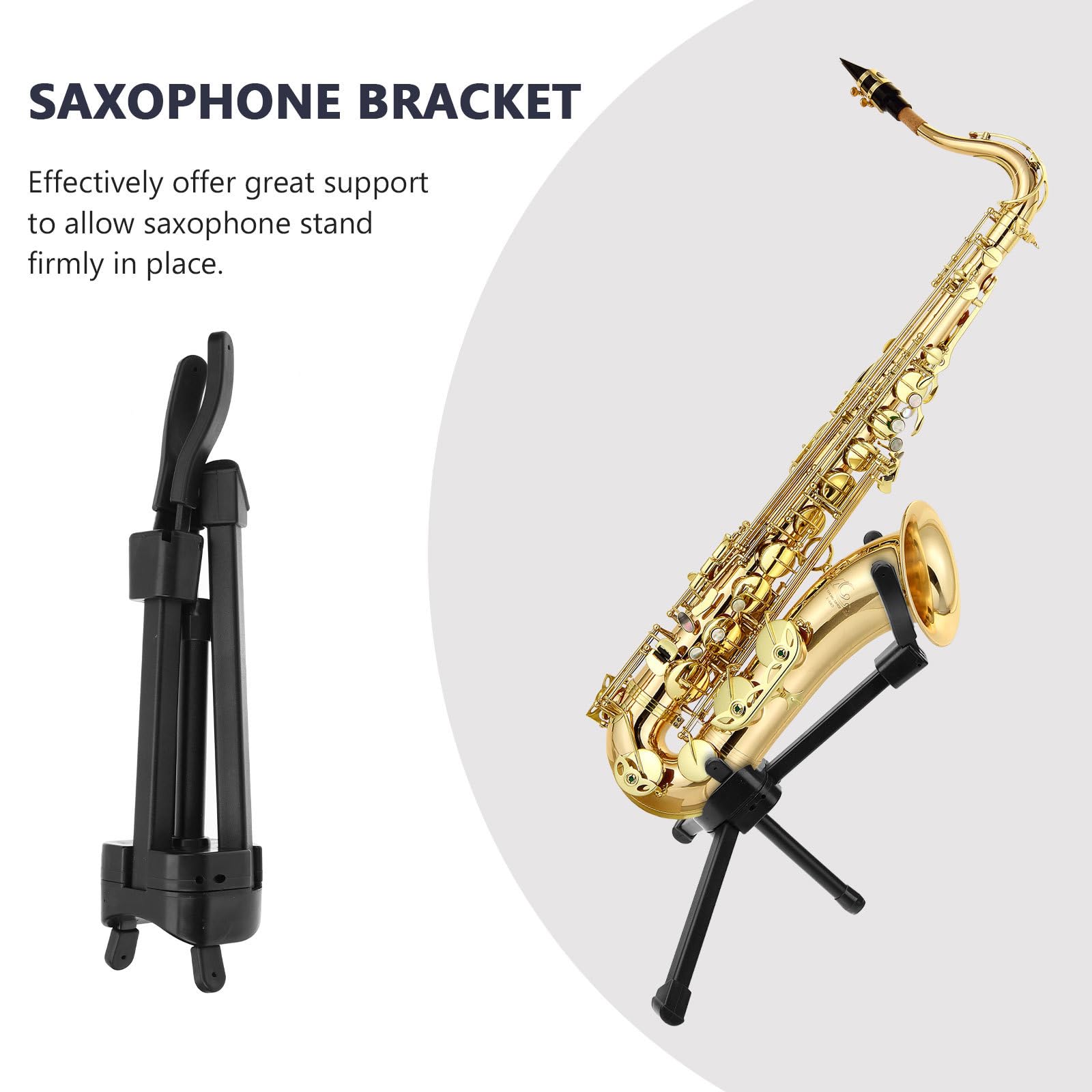 Veemoon Saxophonständer Altsaxophon Metall Klappbar Stabil mit Aufbewahrungstasche für Zuhause und Bühne