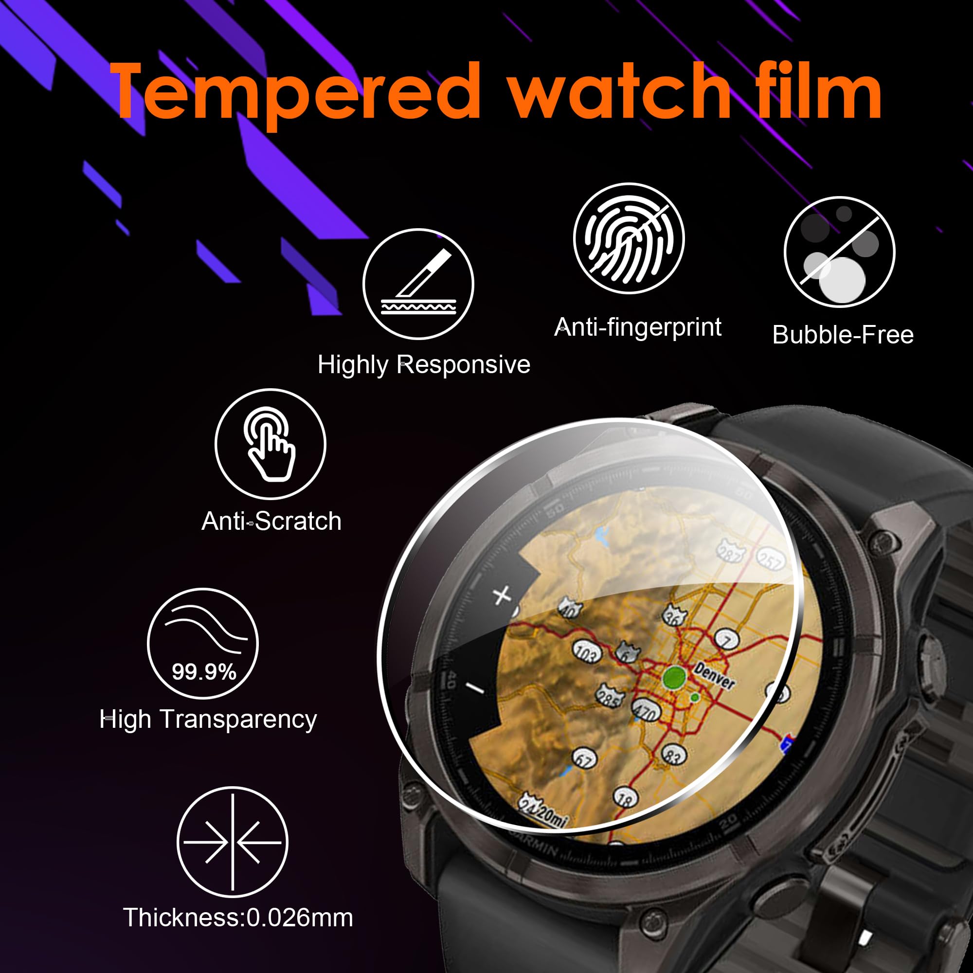 Coque Protection AIDOWU Pour Garmin Fenix 8 (47mm) - 3 Pièces - Verre Trempé 9H Intégré - Anti-Rayures