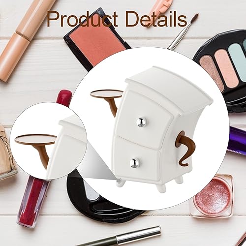 Miniatura 3 de Colaxi Makeup Organiser, Cosmetic Puff Organizer Drawer, Compact Tray, Unique Shape Jewelry Storage Box for Bedroom Dresser