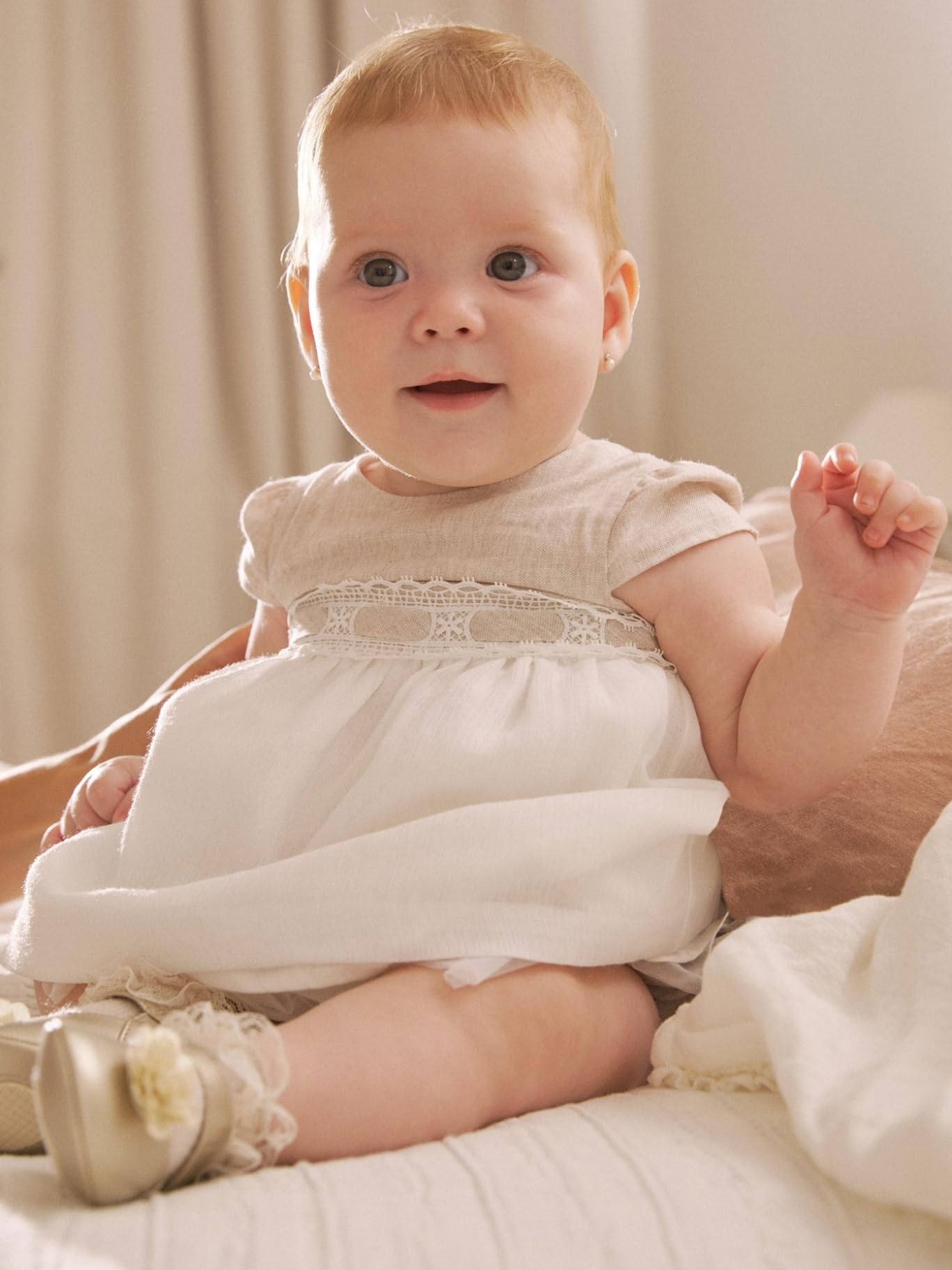 Mayoral Vestido Combinado Ceremonia para bebé niña 4-6 Meses (70cm)