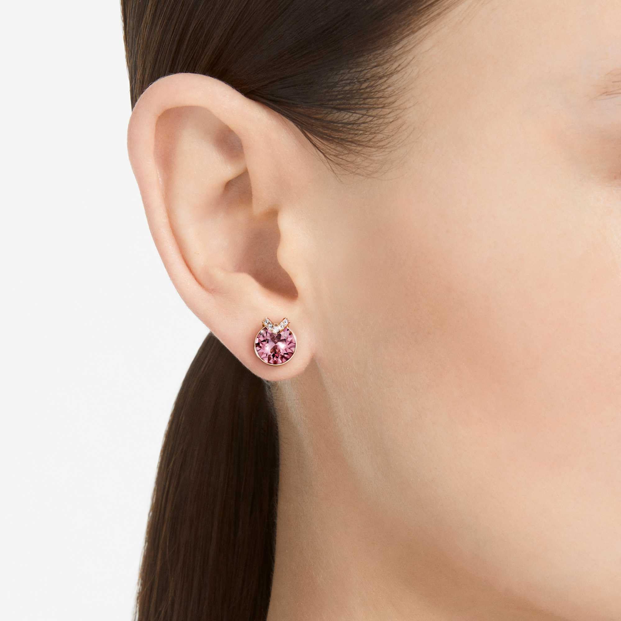 Swarovski Bella Kolekcja Kolczyki sztyfty, Szlif okrągły, Pavé