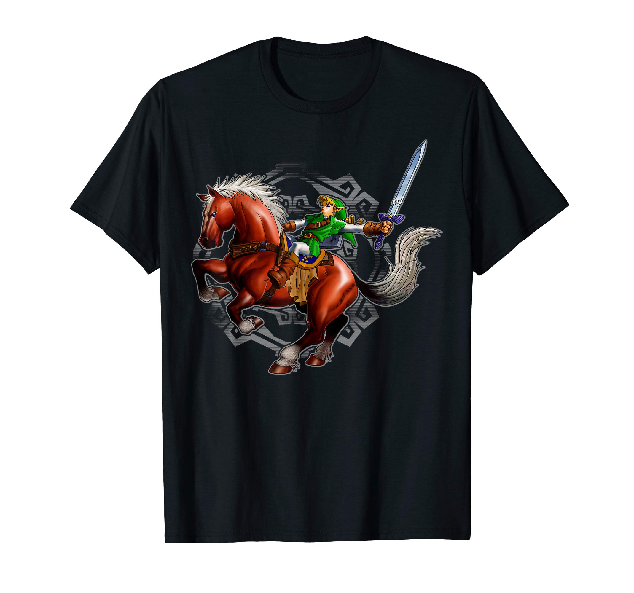 NintendoLegend Of Zelda Link On A Horse Portrait T-ShirtOEKO-TEX STANDARD 100