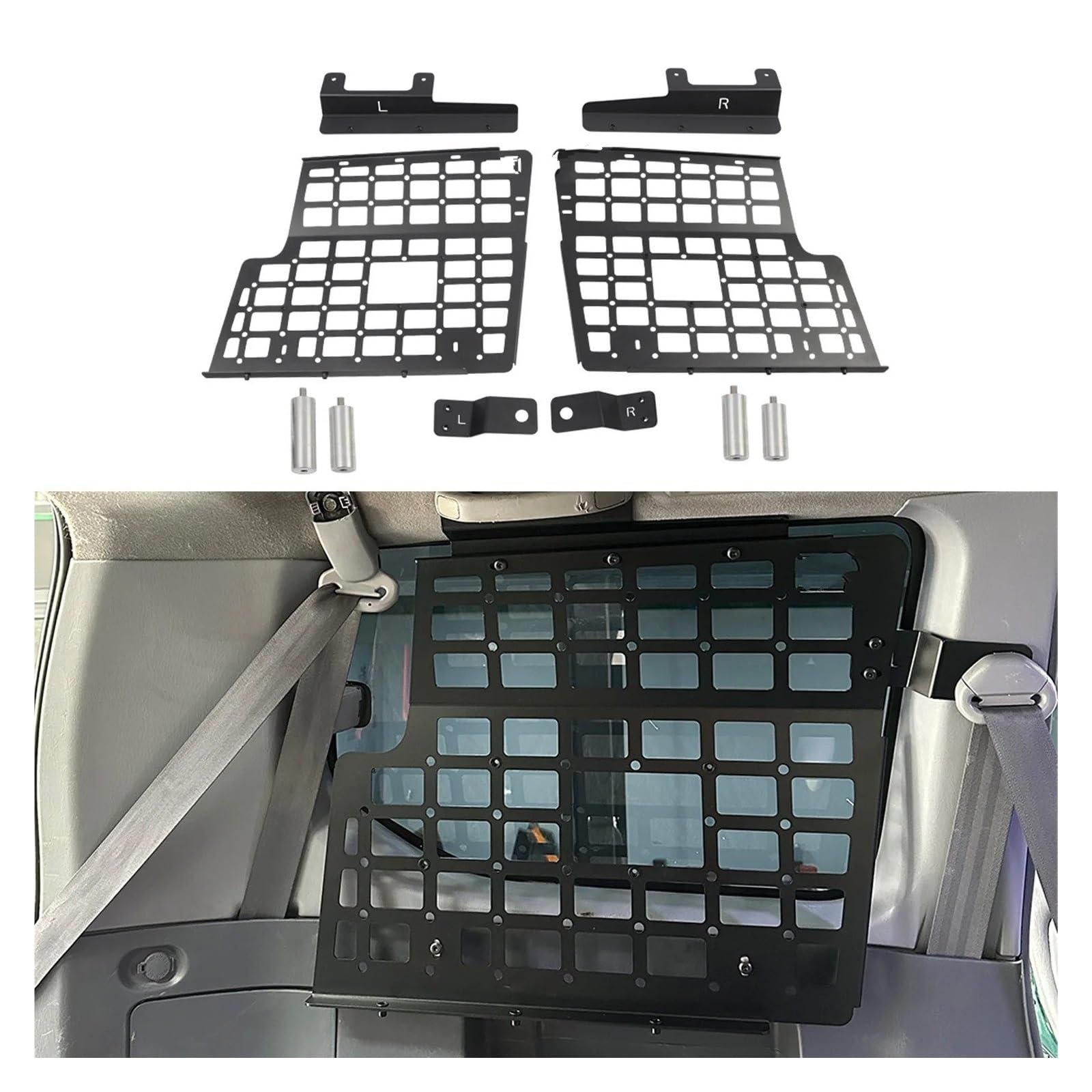 Cubierta Carga Maletero Trasero Estante Cortina Estante para Ventana Lateral Panel Almacenamiento Maletero Trasero para Toyota para Land para Cruiser para Prado LC90 LC95 1996-2002