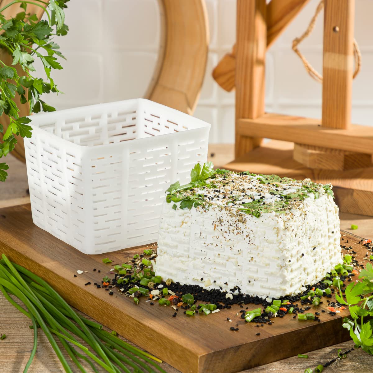 AlcoFermBrew 7 x Moule à fromage 10.5x10.5x8.5cm - 0.5kg - Ricotta - Forme à fromage | Moule à faisselle | Fromage maison