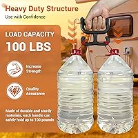 Vista 3 de Paquete de 2 bolsas de comestibles con asa para bolsas de plástico, cada una tiene capacidad para 100 libras, duradera, multiusos, resistente, Negro